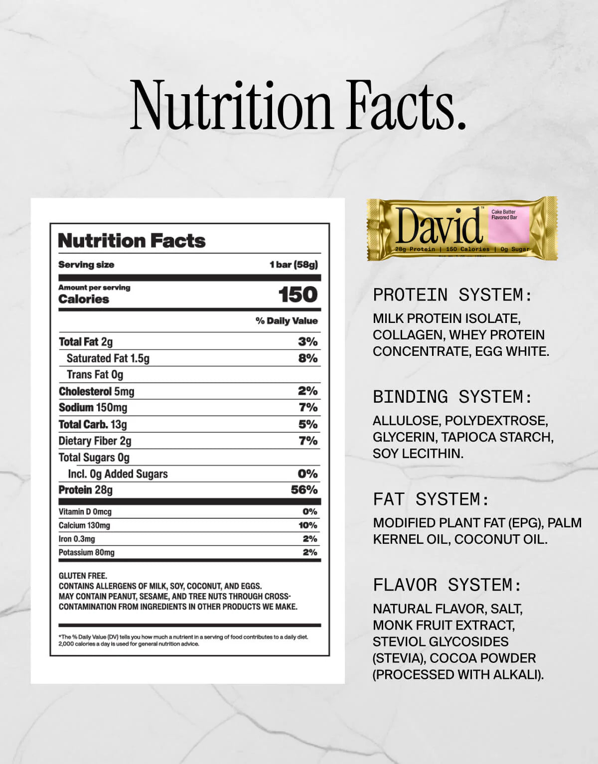 Barritas de proteína DAVID
